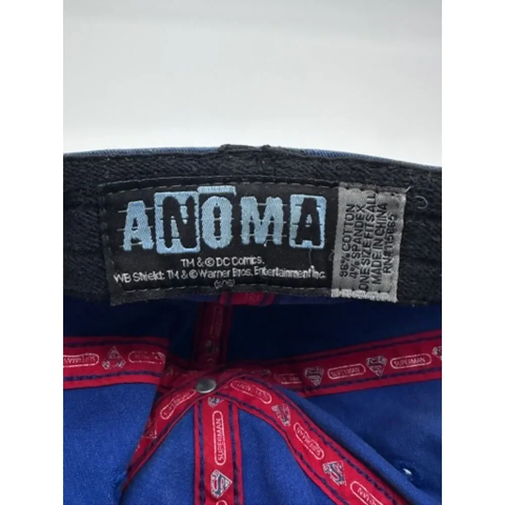 Vintage Superman DC Comics Anoma Snapback Hat Warner Bros. Licensed Blue & Red‎